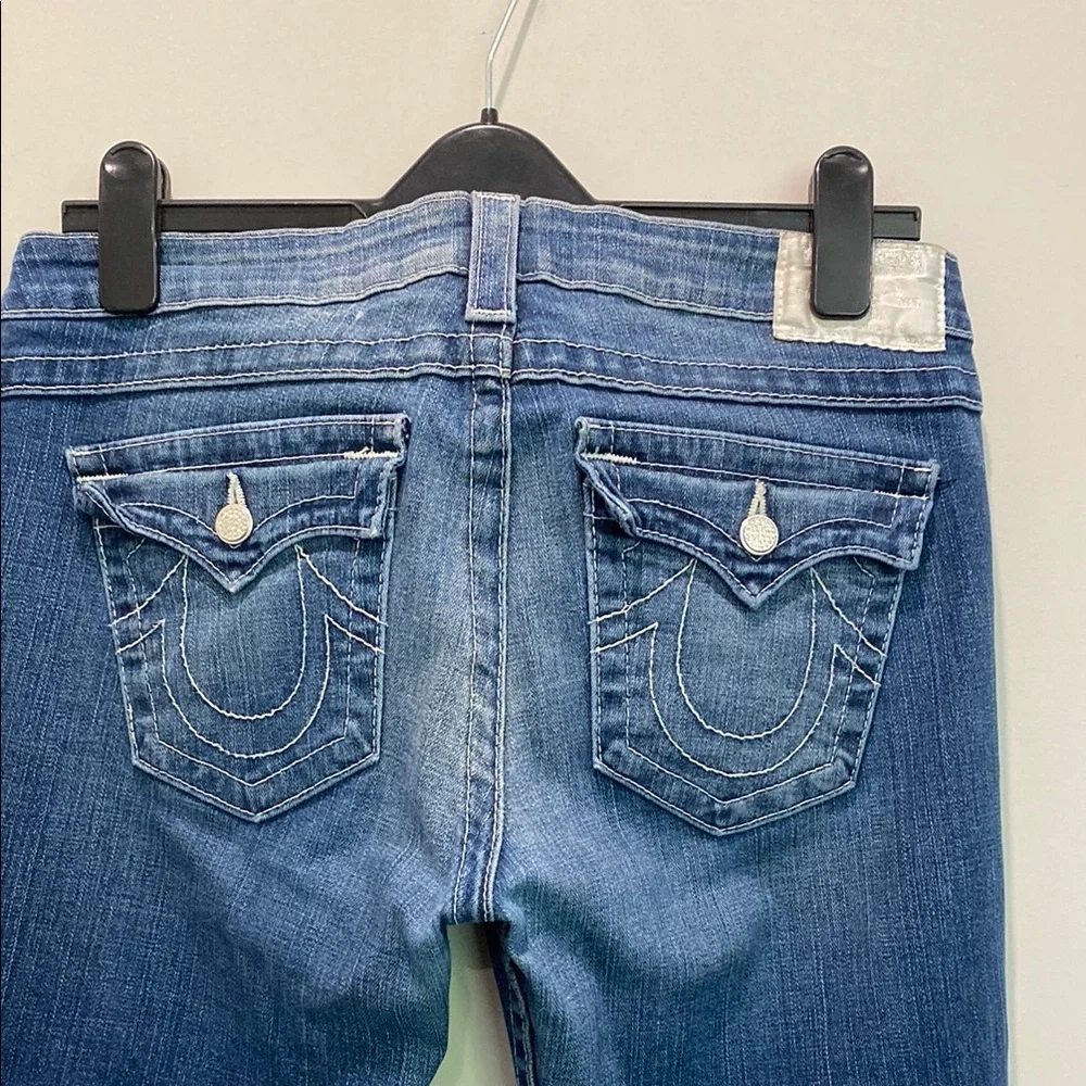 True Religion Jodie Blue Skinny Jeans with Diamond Buttons Size 30 - Picture 3 of 15